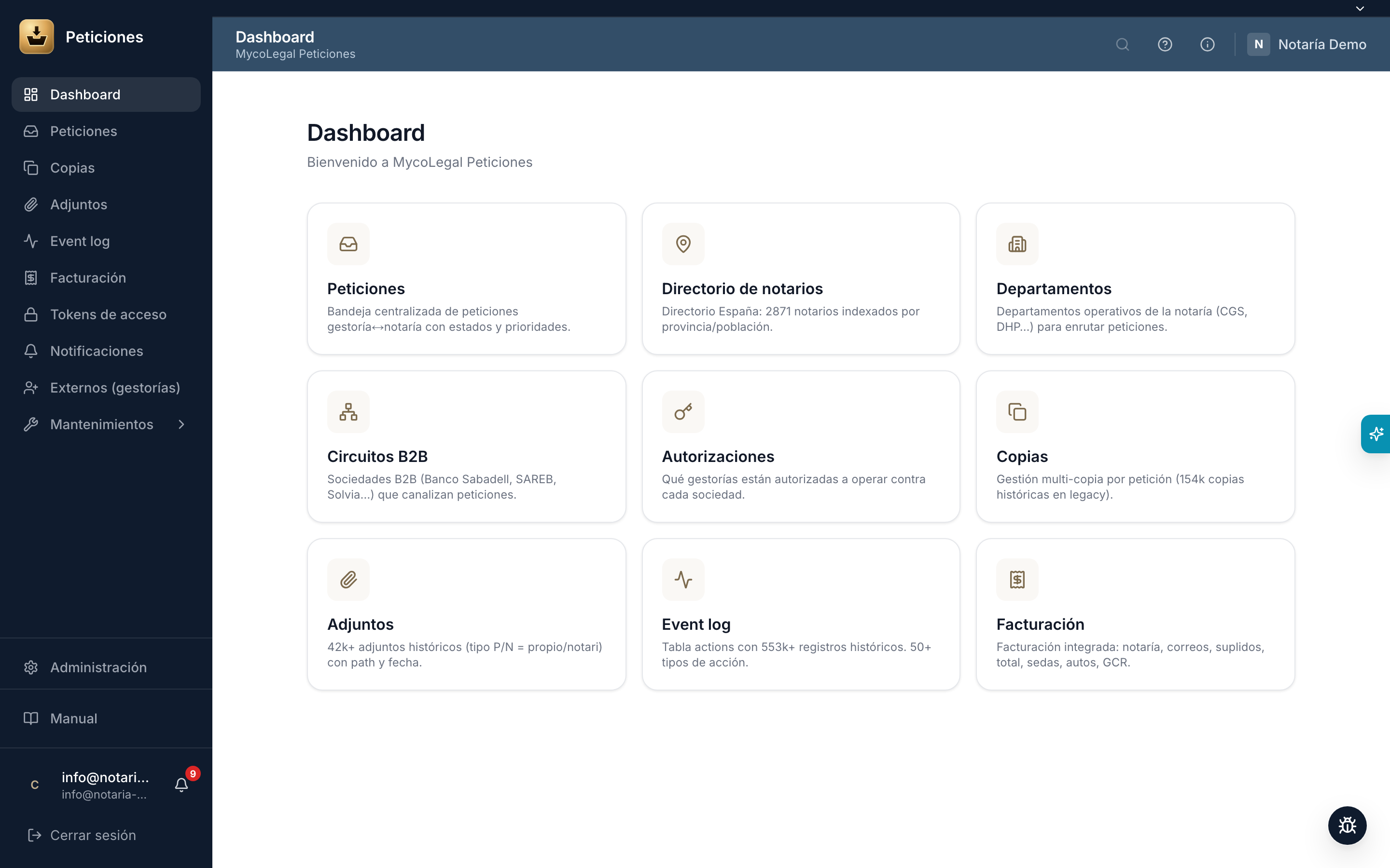 Peticiones — captura de producto